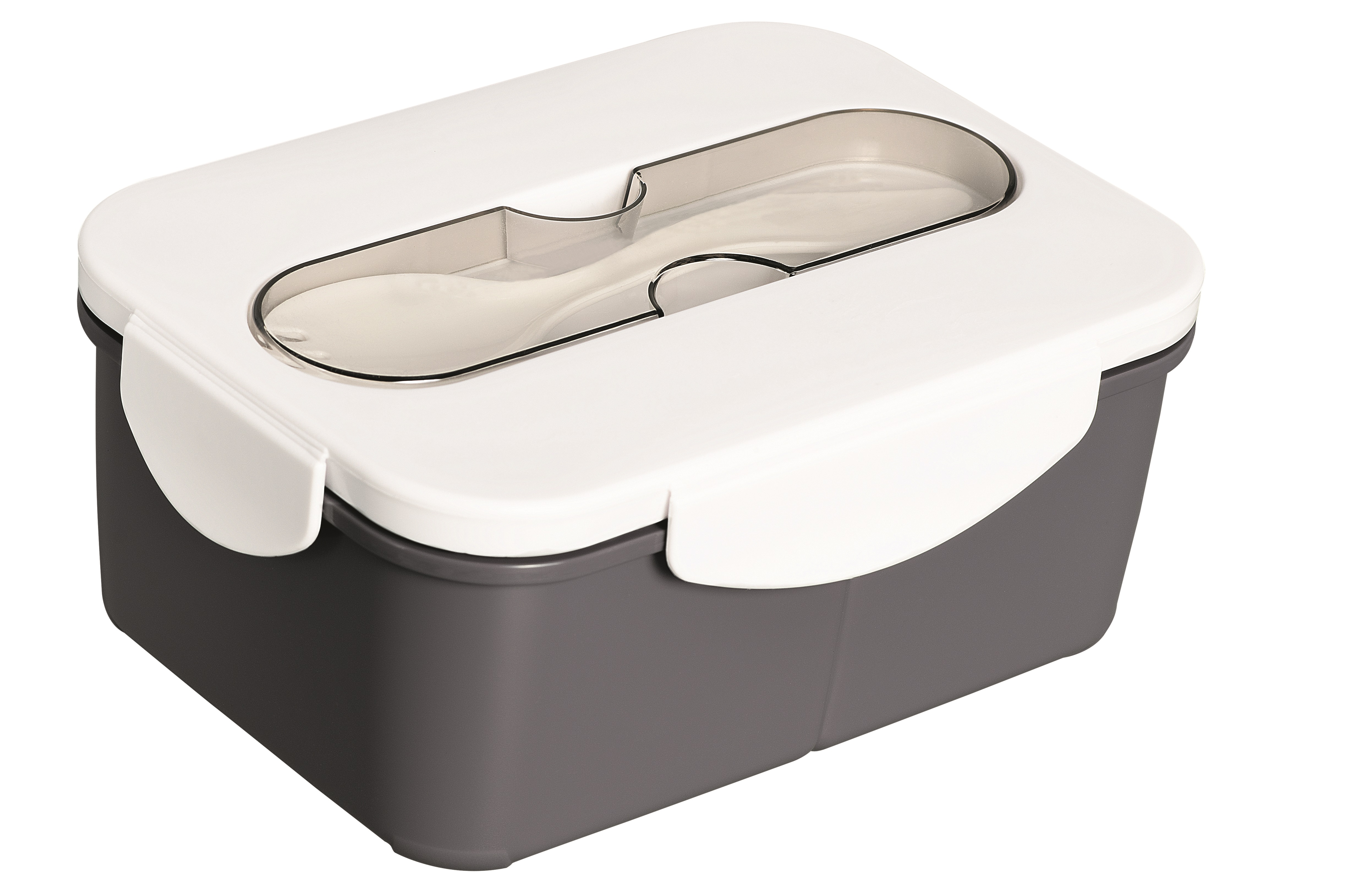 Lunchbox mit Löffelfach und fester Inneneinteilung, auslaufsicher