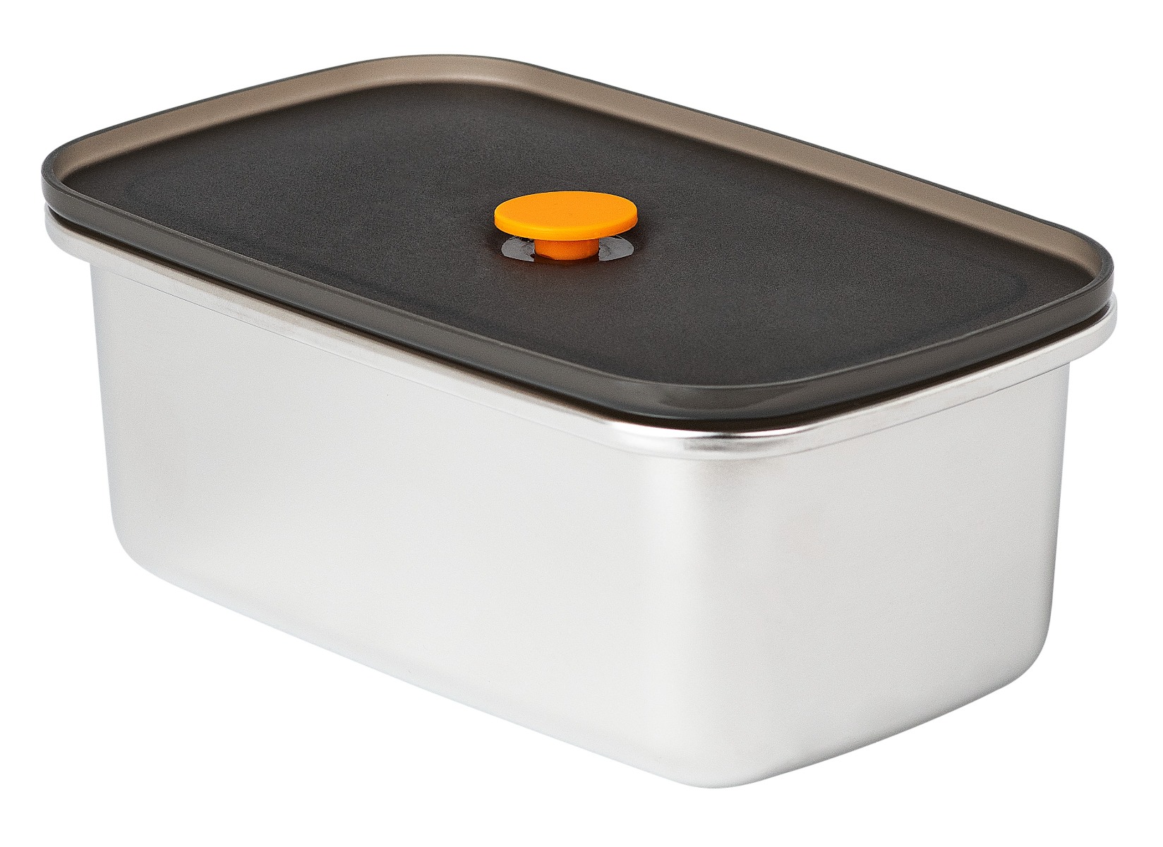 Auslaufsichere Lunchbox mit flexiblem Deckel und Silikondichtungen 1000 ML, schräg dargestellt.