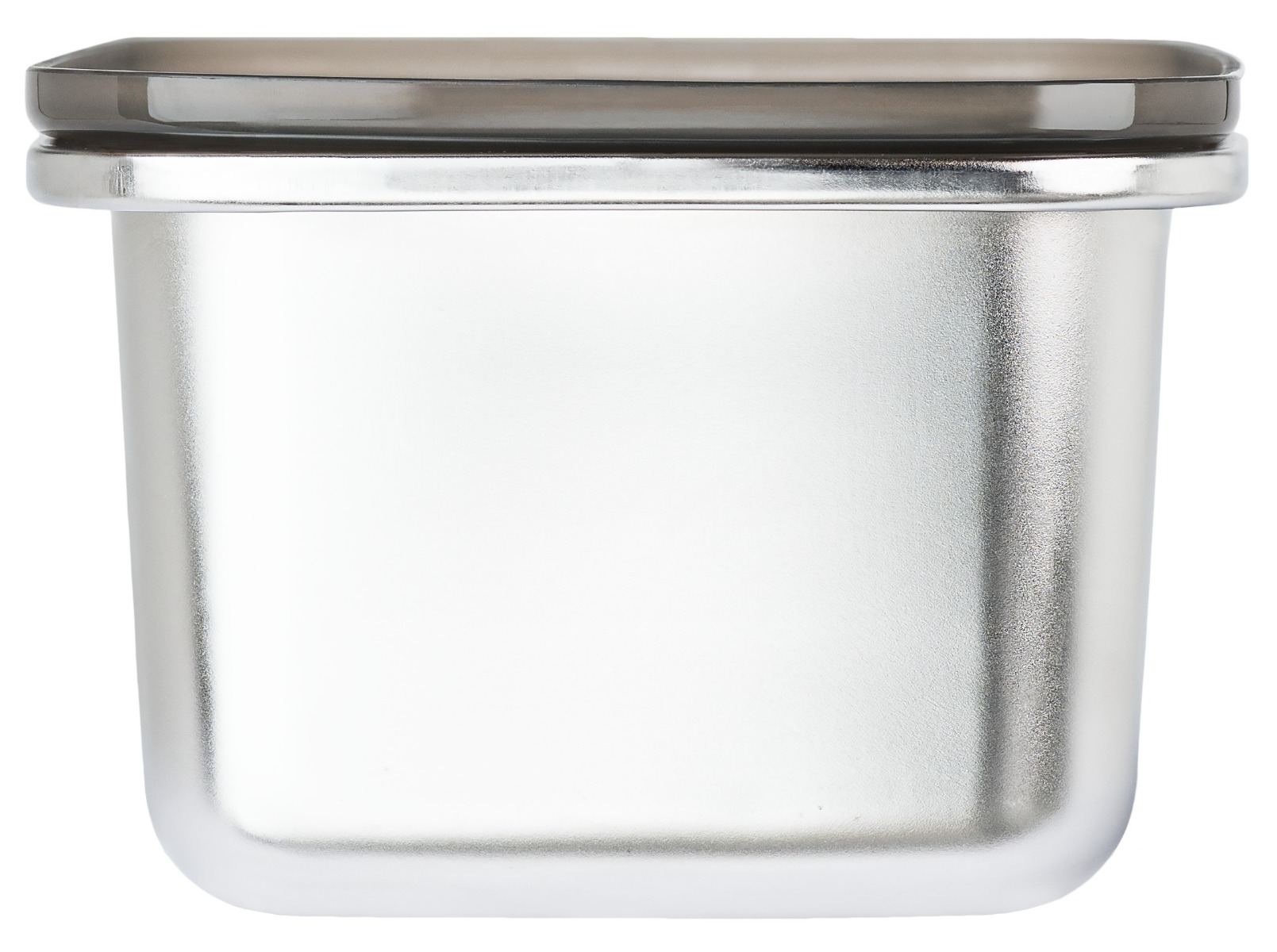 Auslaufsichere Lunchbox mit flexiblem Deckel und Silikondichtungen 1000ML, dargestellt ist die kurzen Seite der Luchbox.