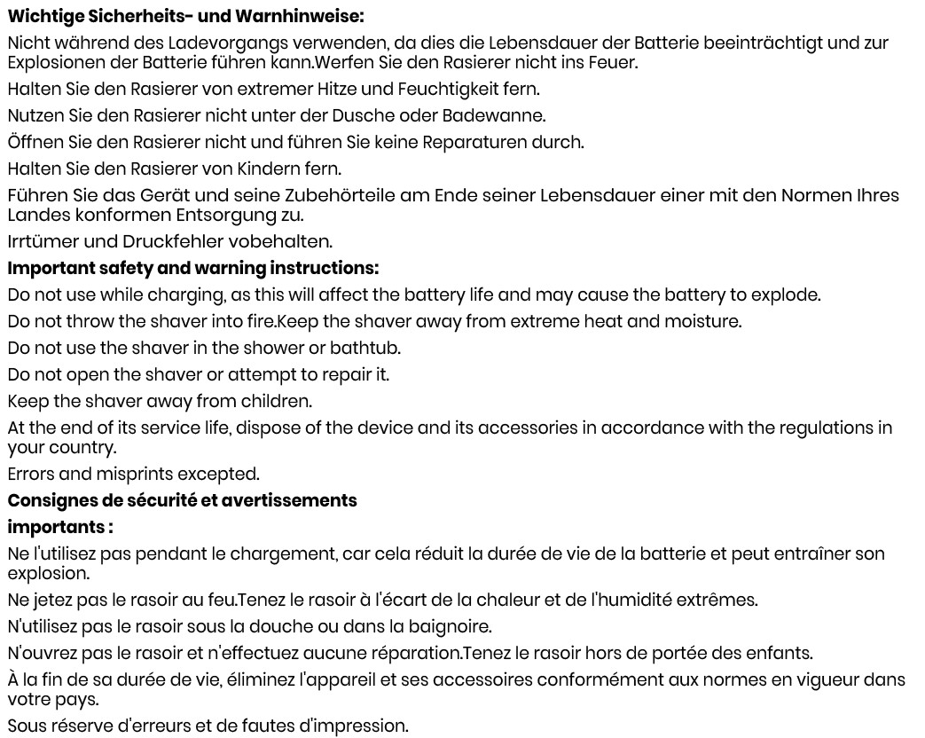 Sicherheitshinweis.