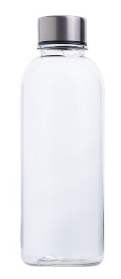 Klare Trinkflasche aus recyceltem PET, 600 ML, mit großer Trinköffnung.