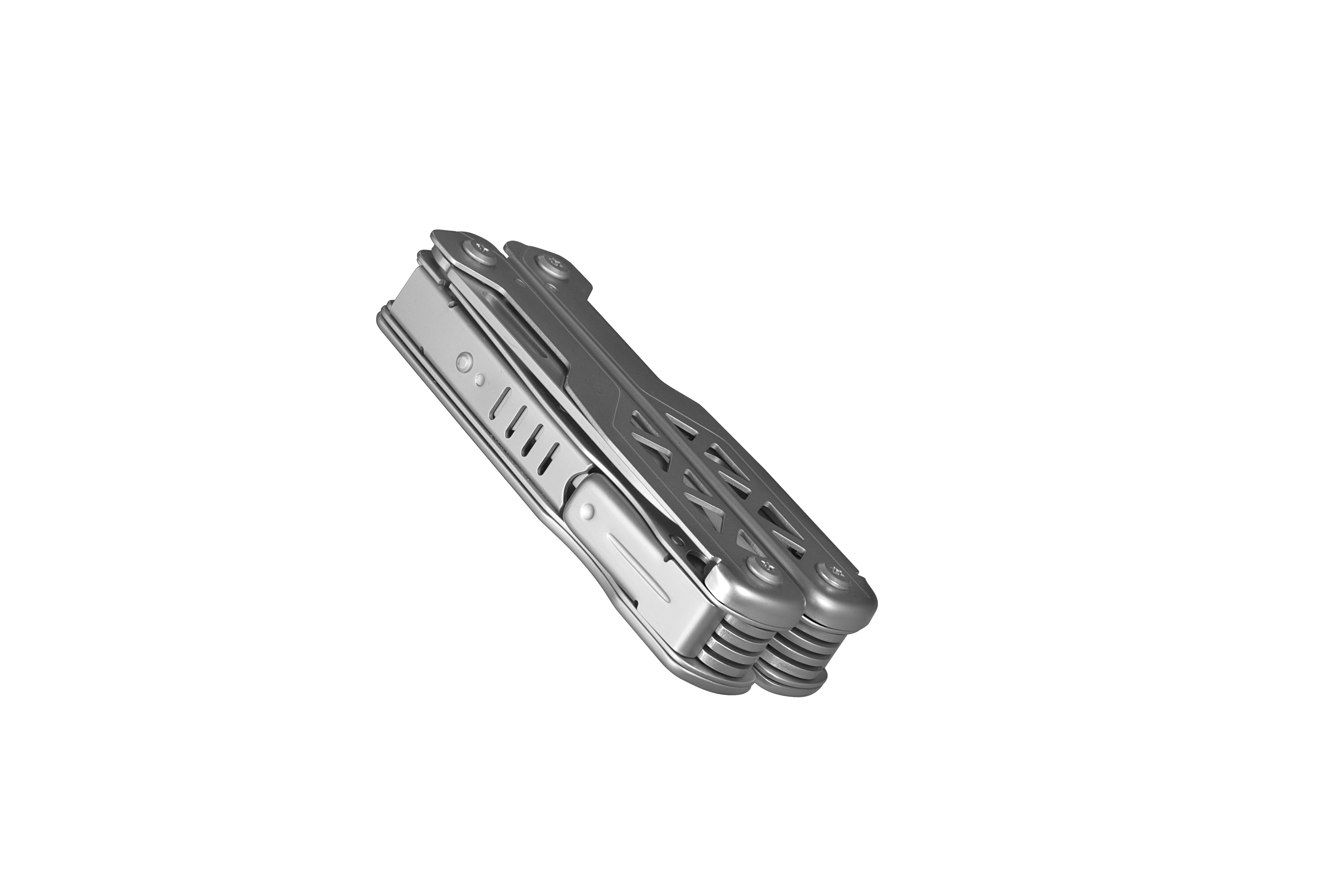 Multitool, das zusammengeklappt dargestellt ist.