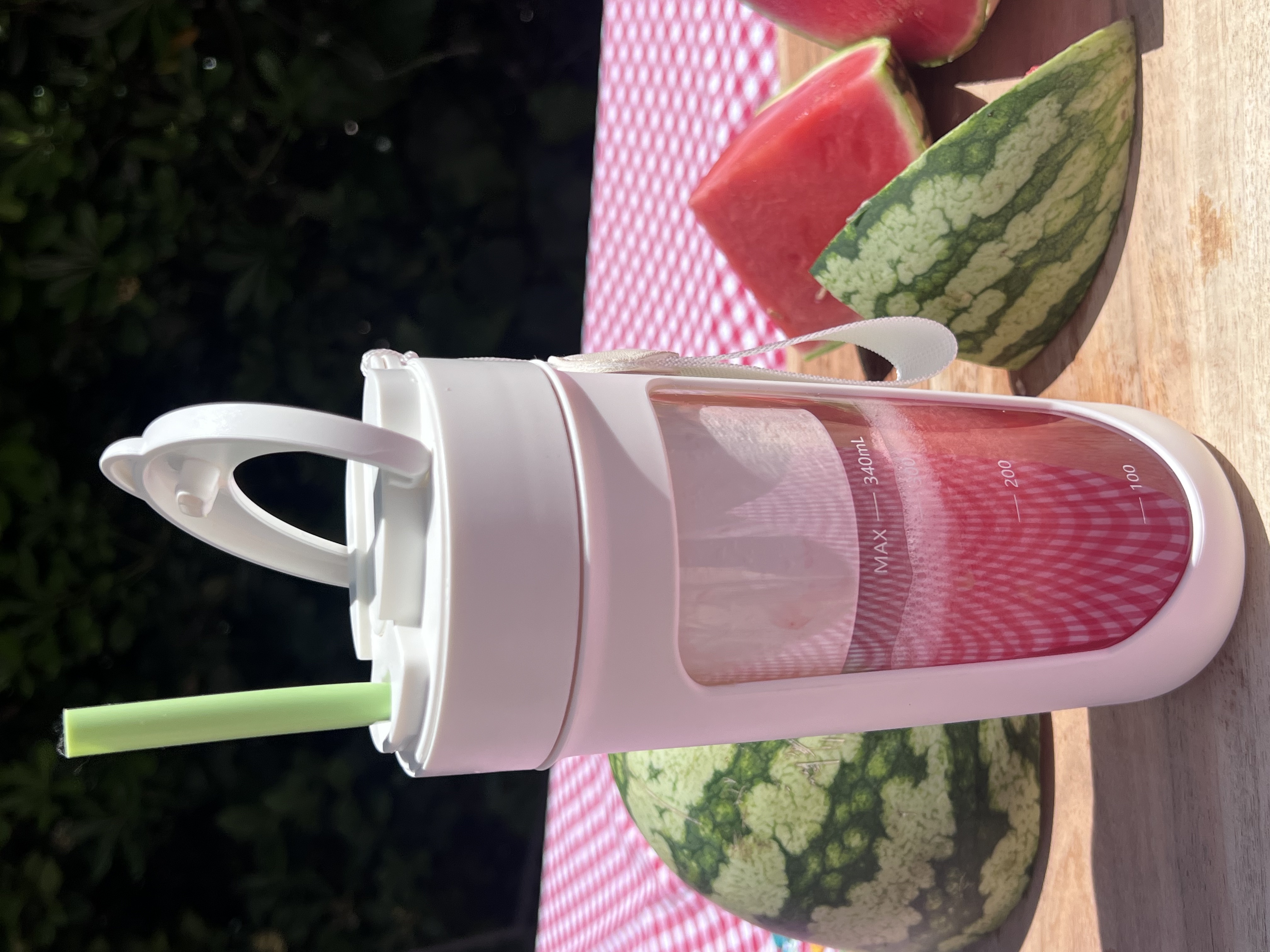 Blender 340 ML portabel mit leistungsstarkem 55W Motor, Edelstahlmessern und Sicherheitsverriegelung
