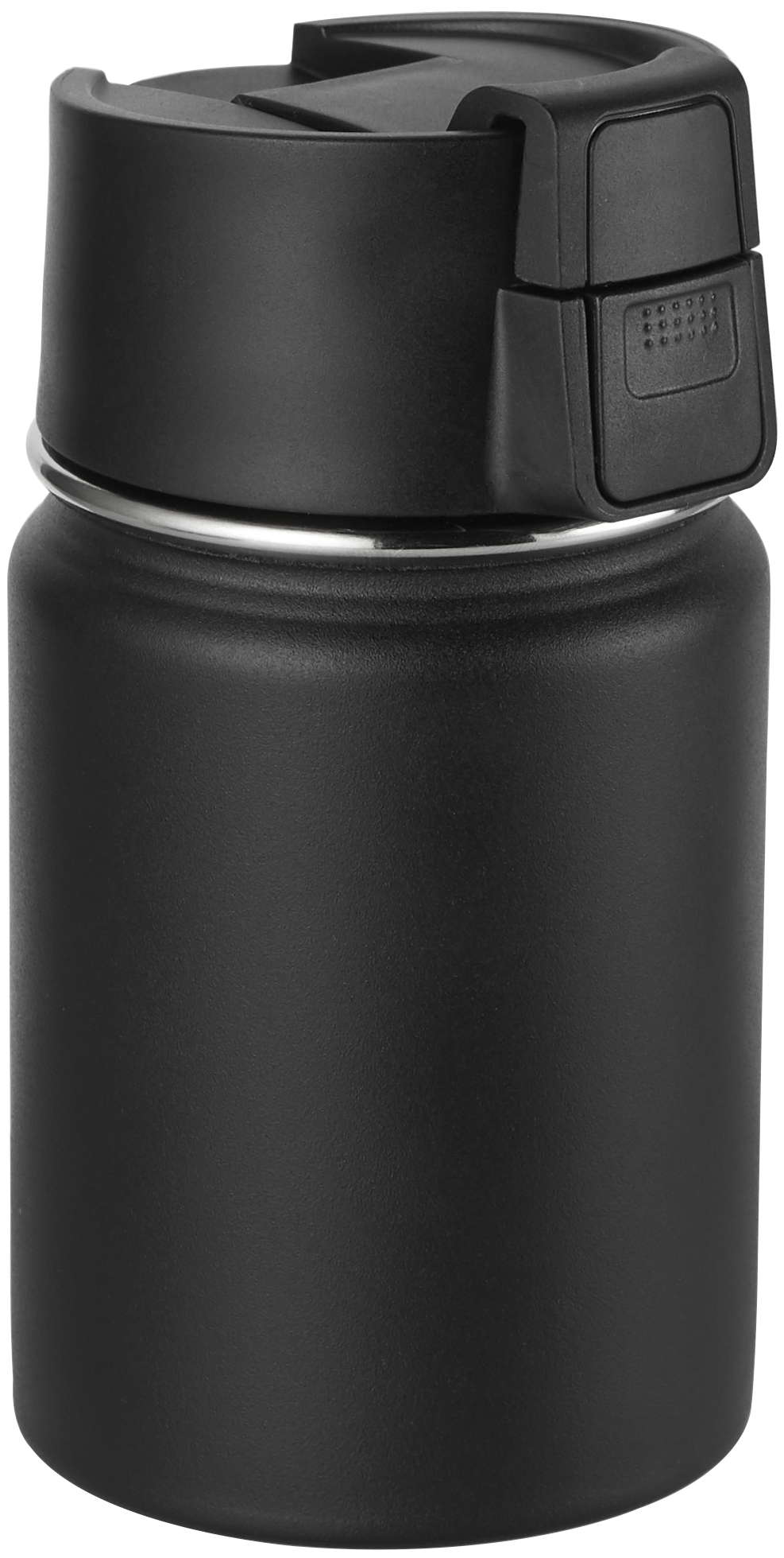 Kaffeebecher to go schwarz mit Einhand Click-Verschluss 350 ML.